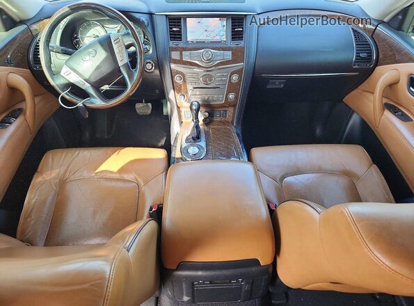 JN8AZ2NDXG9800333 2016 INFINITI QX80 White Widok zestawu wskaźników