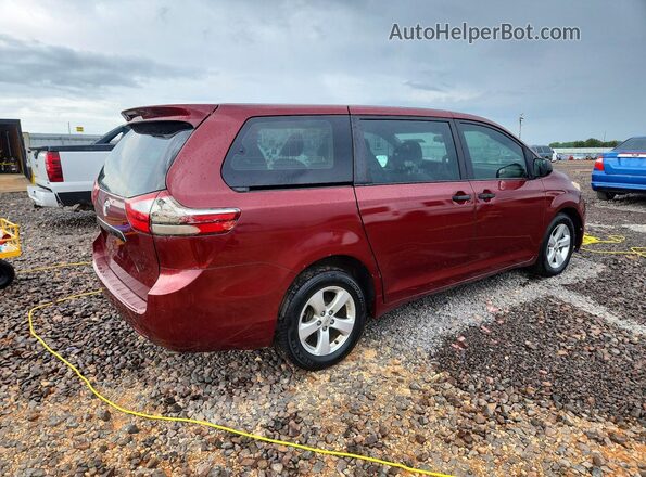 5TDZZ3DC0HS867121 2017 TOYOTA SIENNA Red Delantero derecho