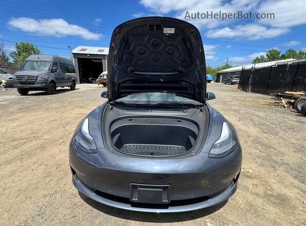 5YJ3E1EA5NF185418 2022 TESLA MODEL 3 Gray Առջևի վահանակի տեսք