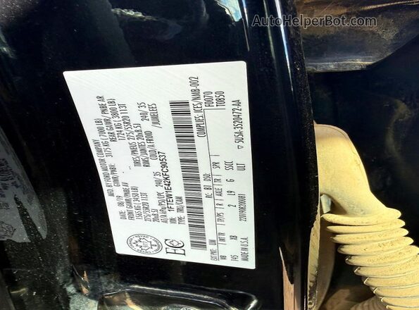1FTEW1E42KFC90537 2019 FORD F150 Black Вид задньої частини салону