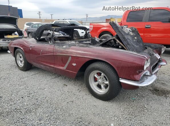 208678S104360 1962 CHEVROLET CORVETTE Бордовый Передняя правая четверть