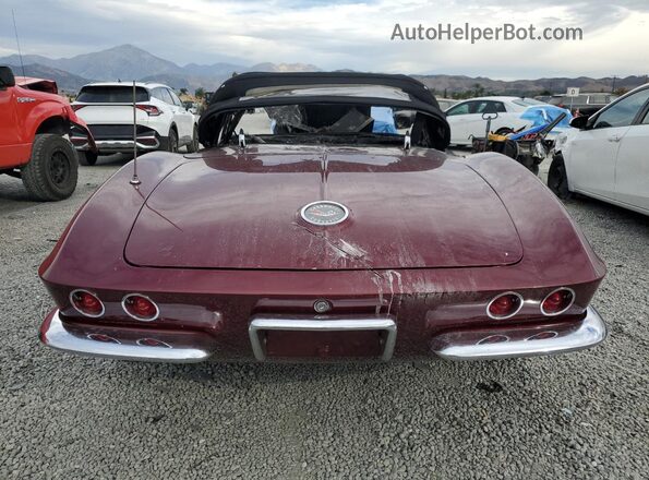 208678S104360 1962 CHEVROLET CORVETTE Бордовый Вид сзади