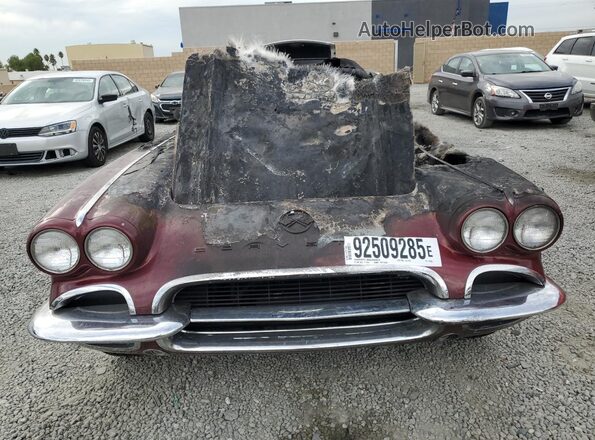 208678S104360 1962 CHEVROLET CORVETTE Бордовый Вид спереди