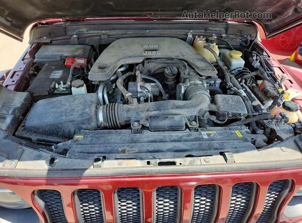 1C4HJXFG6MW569077 2021 JEEP WRANGLER Red Widok naklejki z numerem VIN