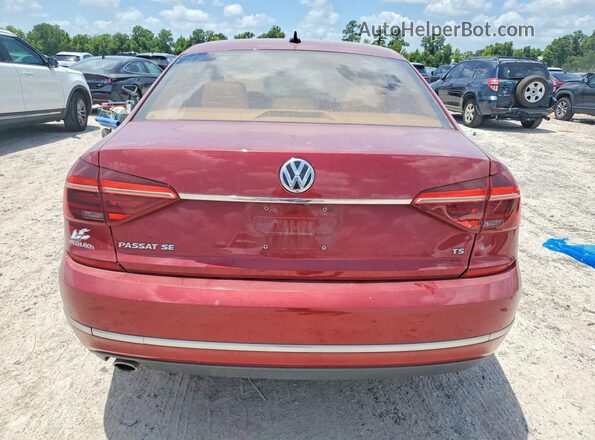 1VWBA7A32JC043226 2018 VOLKSWAGEN PASSAT Burgundy Widok wnętrza z przodu