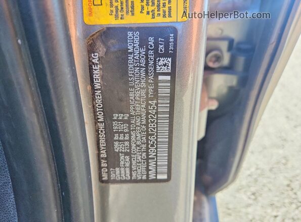 WMWLN9C56J2B32454 2018 MINI COOPER Gray VIN կոդի պիտակի տեսք