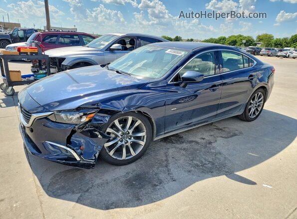 JM1GJ1W54G1470881 2016 MAZDA 6 Blue Tył lewy