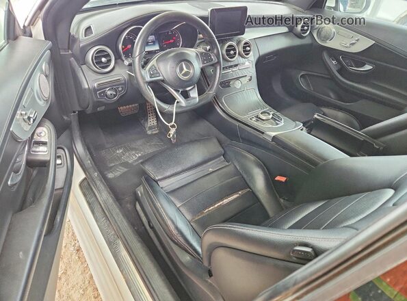 WDDWJ4JB3HF392677 2017 MERCEDES-BENZ C White Вид щитка приладів