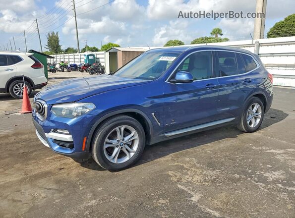5UXTR9C5XJLD61865 2018 BMW X3 Blue Задня ліва чверть