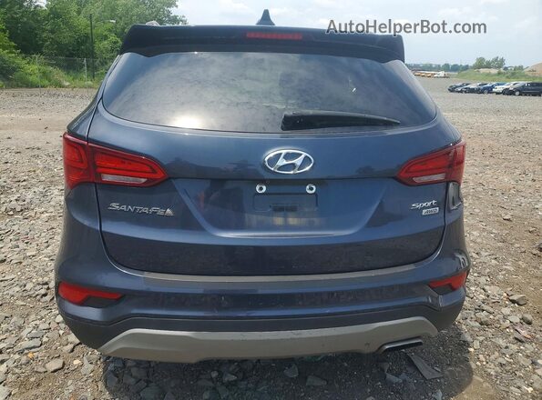 5XYZUDLBXJG522405 2018 HYUNDAI SANTA FE Blue Front interior view
