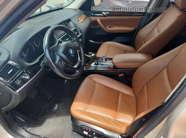 5UXWX9C59H0T12393 2017 BMW X3 Silver წინა პანელის ხედი