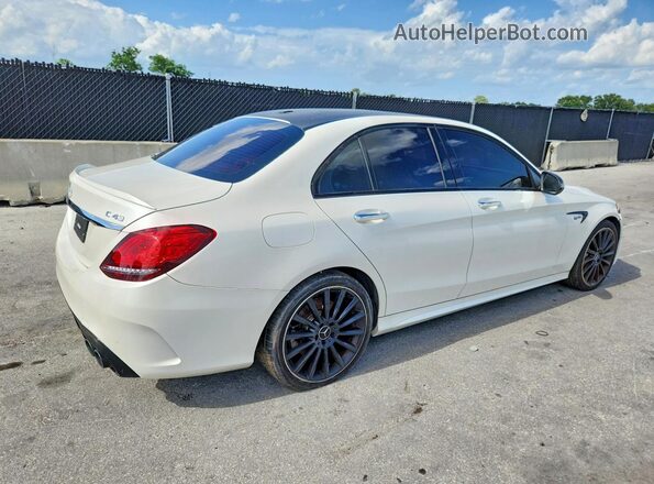55SWF6EB0KU318256 2019 MERCEDES-BENZ C Белый Передняя правая четверть