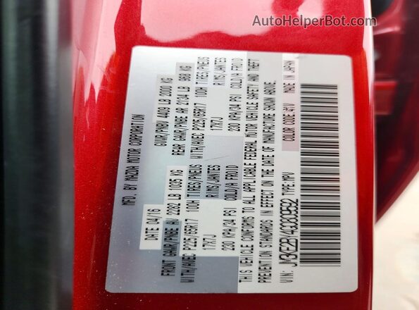 JM3KE2BY4G0809592 2016 MAZDA CX-5 Red 360 interior view