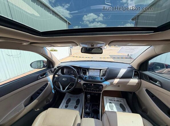 KM8J33A29GU142357 2016 HYUNDAI TUCSON Brown Widok tylnych siedzeń