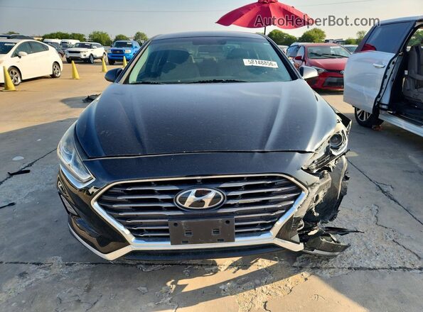 5NPE24AF7KH767831 2019 HYUNDAI SONATA Black Вид ззаду