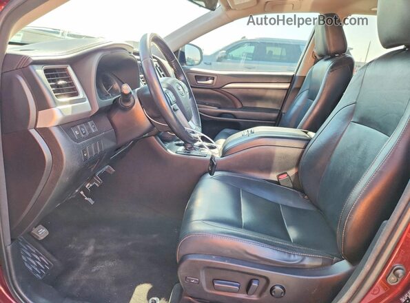 5TDJZRFH9JS847559 2018 TOYOTA HIGHLANDER Burgundy Dashboard view