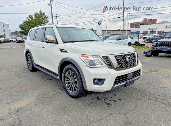 JN8AY2NE0J9734362 2018 NISSAN ARMADA Белый Задняя левая четверть