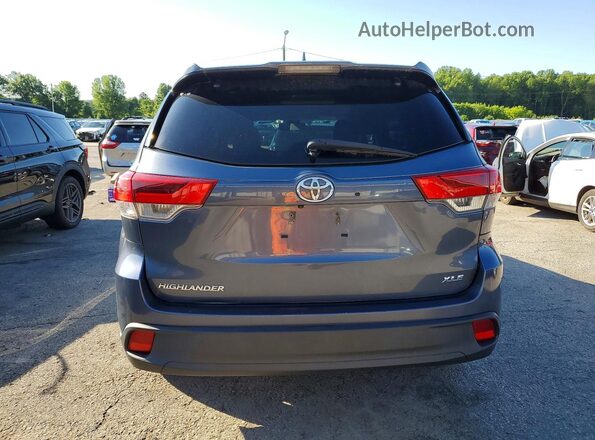 5TDKZRFH9KS297768 2019 TOYOTA HIGHLANDER Blue წინა სალონის ხედი