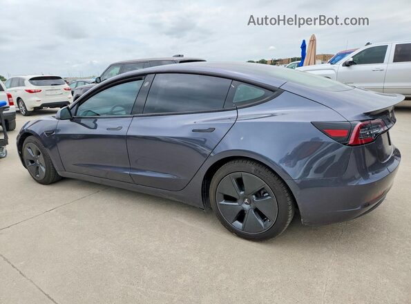 5YJ3E1EA7MF093886 2021 TESLA MODEL Gray Rear right