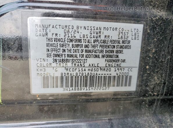 3N1AB8BV1SY222127 2025 NISSAN SENTRA Black Панорамний вид салону 360°