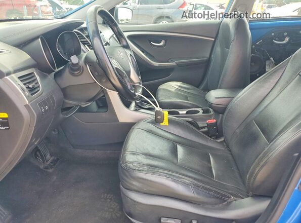 KMHD35LH5HU355138 2017 HYUNDAI ELANTRA Blue Вид салону спереду