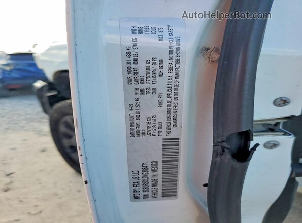 3C6UR5DL0NG386471 2022 RAM 2500 White VIN կոդի պիտակի տեսք