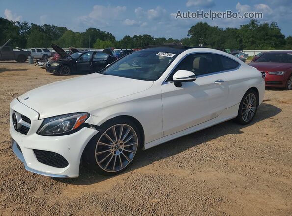 WDDWJ4JB1HF581313 2017 MERCEDES-BENZ C White Trasero izquierdo