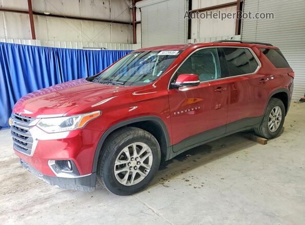 1GNERGKWXKJ314376 2019 CHEVROLET TRAVERSE Maroon Trasero izquierdo