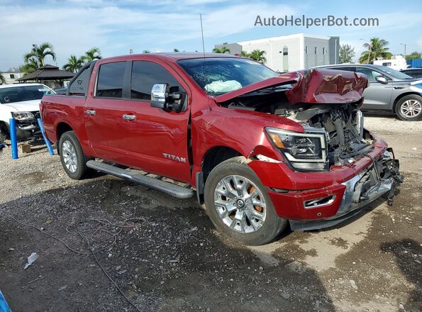 1N6AA1ED6MN501256 2021 NISSAN TITAN Red Դիմացի տեսք