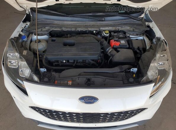 1FMCU9J95LUB15642 2020 FORD ESCAPE White Vista del compartimento del motor