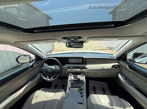 KM8R74HE8MU325029 2021 HYUNDAI PALISADE White უკანა სავარძლების ხედი
