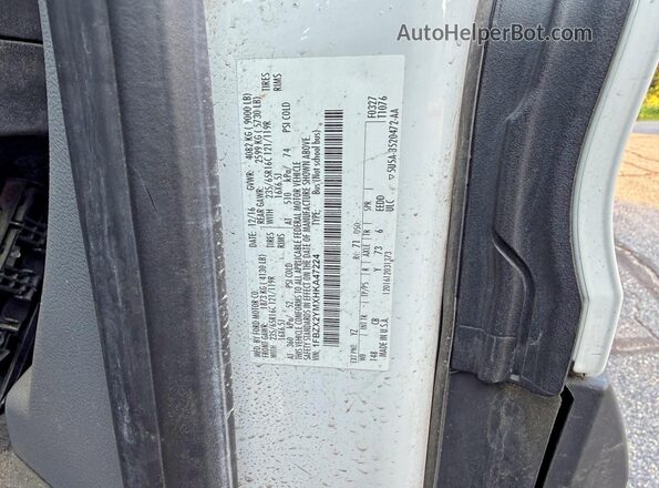 1FBZX2YMXHKA47224 2017 FORD TRANSIT White Սալոնի հետևի տեսք