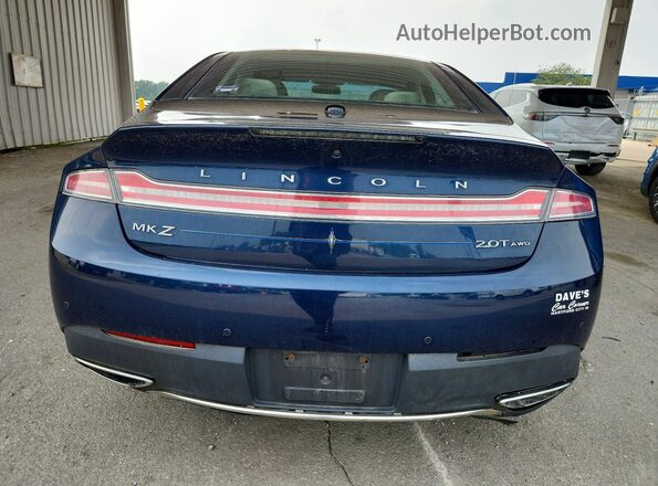 3LN6L5F96HR639463 2017 LINCOLN MKZ Blue Widok wnętrza z przodu