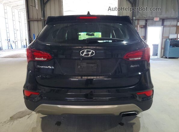 5NMZU3LB0HH008654 2017 HYUNDAI SANTA Black წინა სალონის ხედი