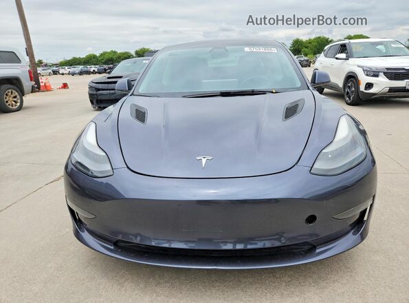 5YJ3E1EA7MF093886 2021 TESLA MODEL Gray Rear view