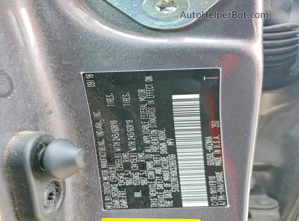 5TDZZRFH0KS289766 2019 TOYOTA HIGHLANDER Gray Вид наклейки з VIN-кодом