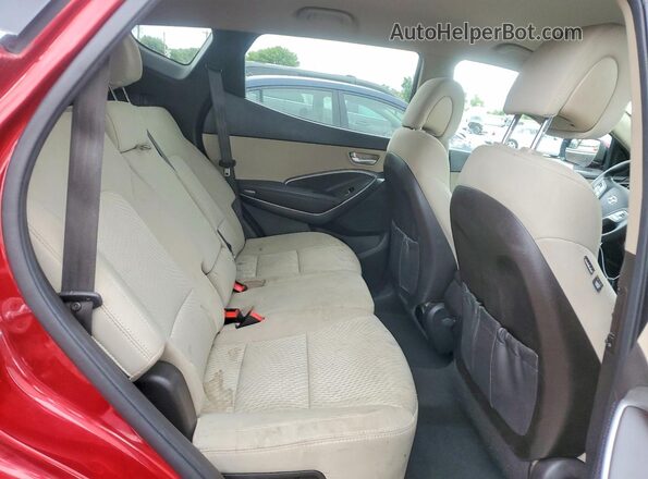 5XYZTDLB8HG394954 2017 HYUNDAI SANTA Red ძრავის განყოფილების ხედი