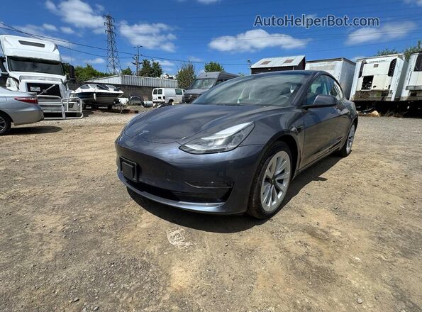 5YJ3E1EA5NF185418 2022 TESLA MODEL 3 Gray Հետևի աջ