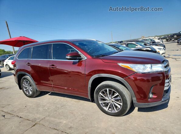 5TDJZRFH9JS847559 2018 TOYOTA HIGHLANDER Burgundy Front view