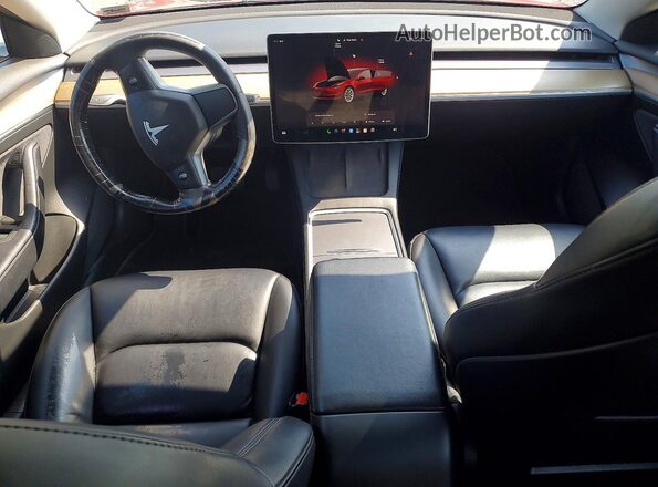 5YJ3E1EB4NF285776 2022 TESLA MODEL 3 Красный Вид щитка приборов