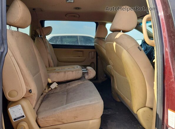 KNDMB5C16J6389349 2018 KIA SEDONA Maroon ძრავის განყოფილების ხედი