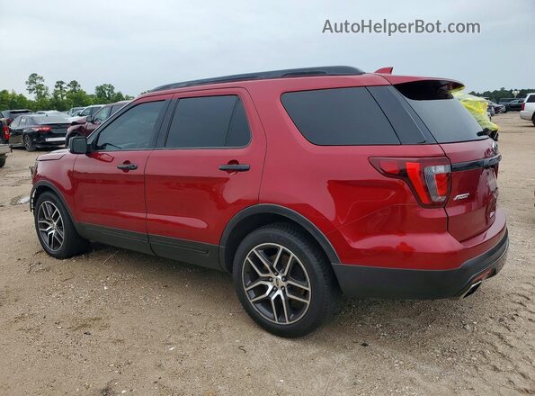 1FM5K8GT3GGC70805 2016 FORD EXPLORER Red Հետևի աջ