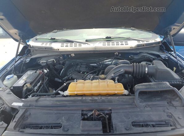 1FTEX1E83GKE50908 2016 FORD F150 Blue Vista del compartimento del motor