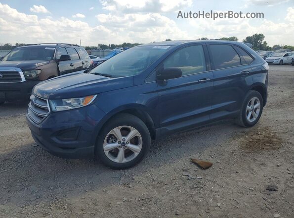 2FMPK3G95HBC52282 2017 FORD EDGE Blue Задня ліва чверть