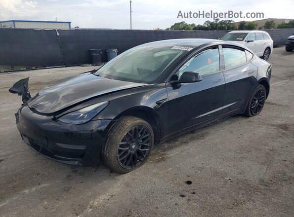 5YJ3E1EA1MF082673 2021 TESLA MODEL 3 Black Trasero izquierdo