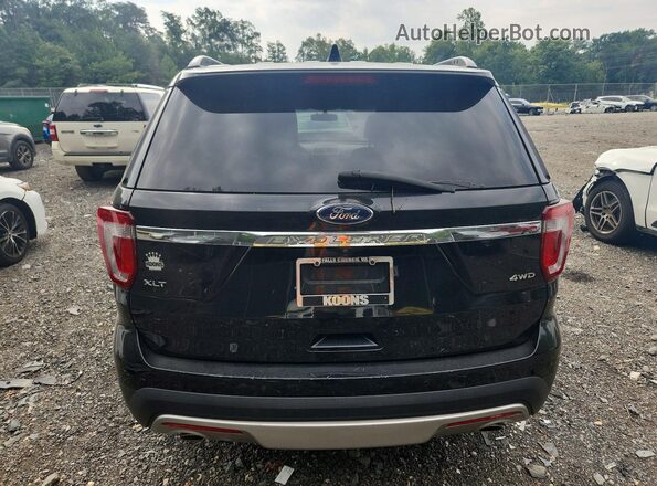 1FM5K8D87HGA52738 2017 FORD EXPLORER Black Вид салону спереду