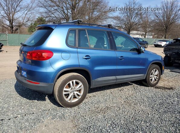 WVGBV7AX2HW502060 2017 VOLKSWAGEN TIGUAN Синий Задняя правая четверть
