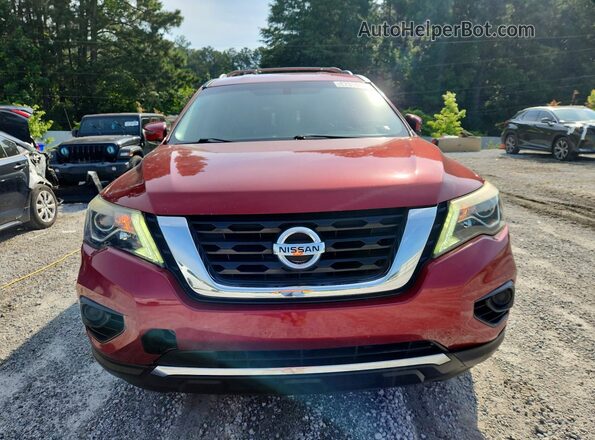 5N1DR2MN7HC681949 2017 NISSAN PATHFINDER Red Rear view