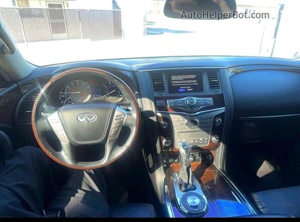 JN8AZ2NF8K9685855 2019 INFINITI QX80 Blue Вид задніх сидінь