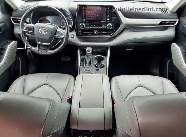 5TDGZRBH3NS586970 2022 TOYOTA HIGHLANDER Gray ხელსაწყოთა პანელის ხედი